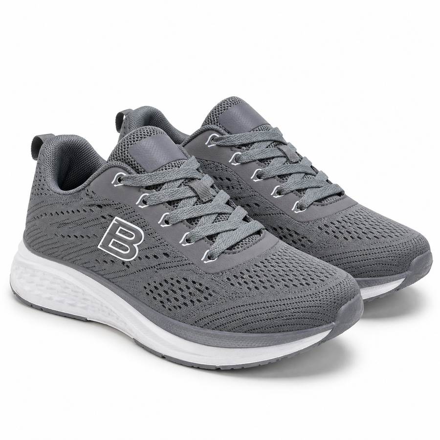 Sneakers Homme Grises Respirantes “Double Memory” – Importées d’Espagne 🇪🇸