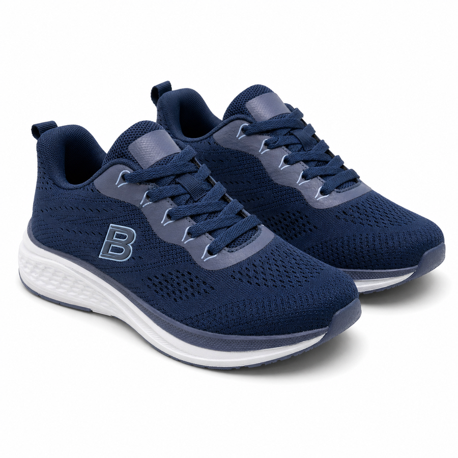 Sneakers Homme Bleu Marine  Respirantes “Double Memory” – Importées d’Espagne 🇪🇸