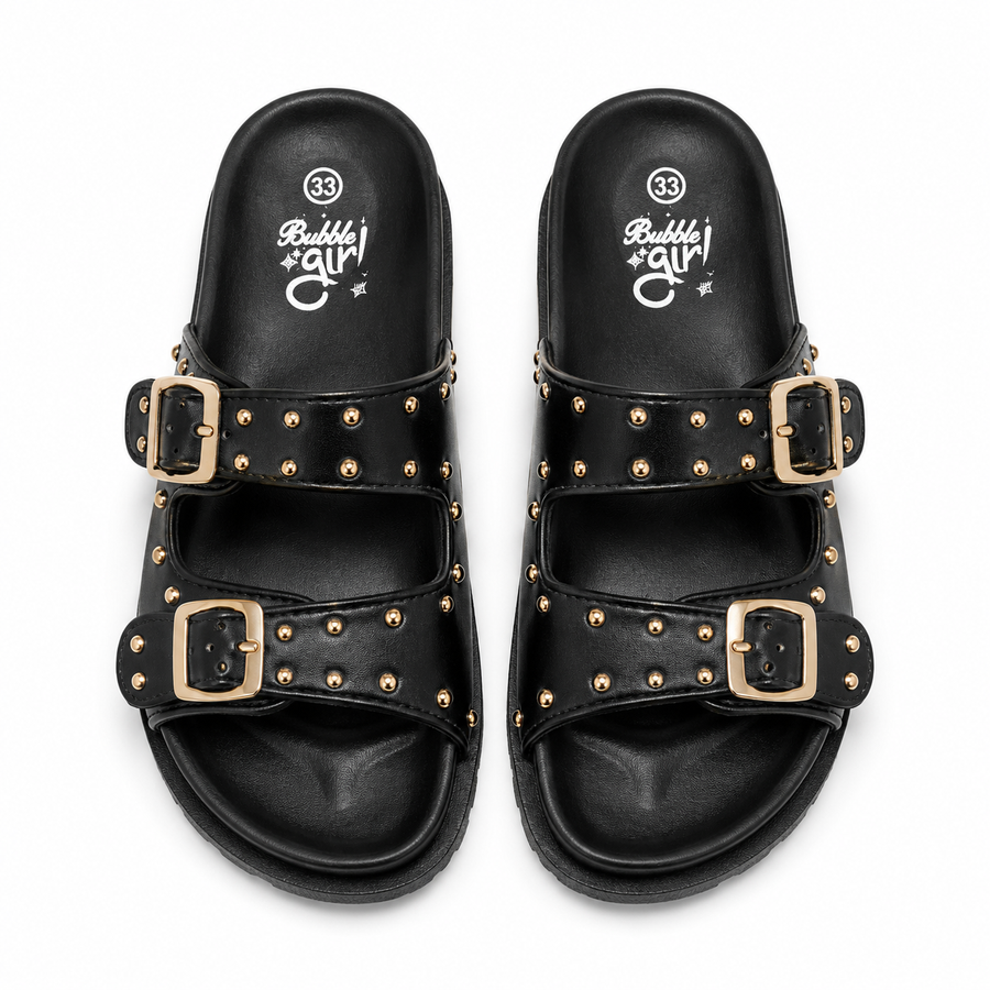 Claquettes Filles Noir 