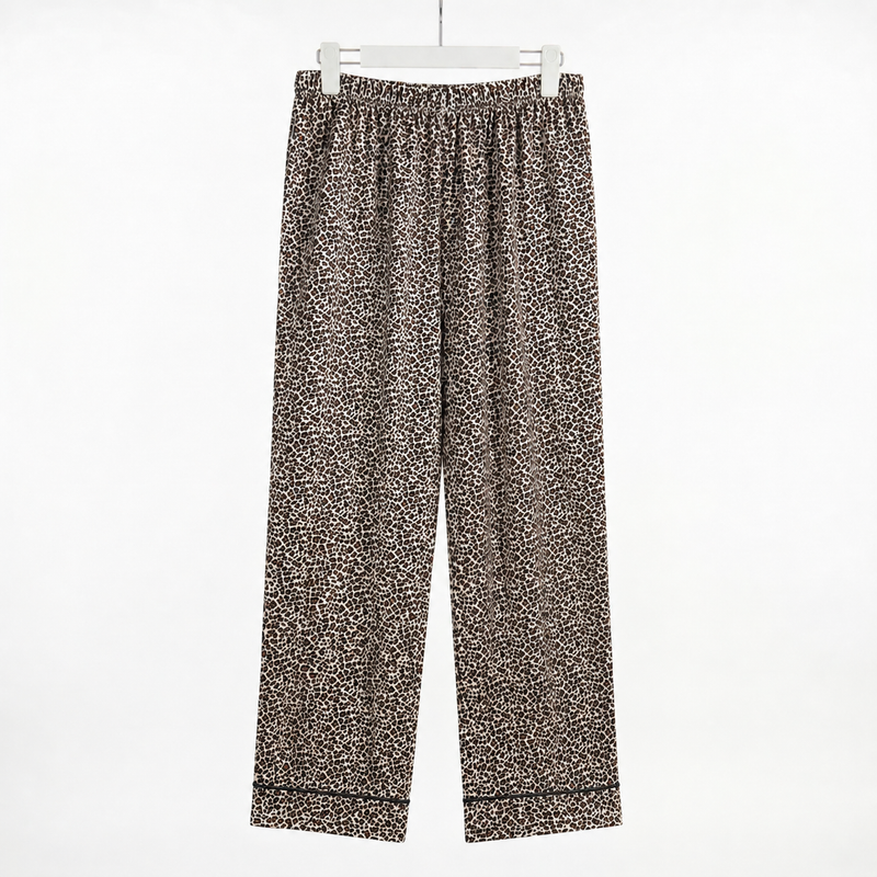 Pyjama Tress Femme Léopard Marron – Importé d’Espagne 🇪🇸