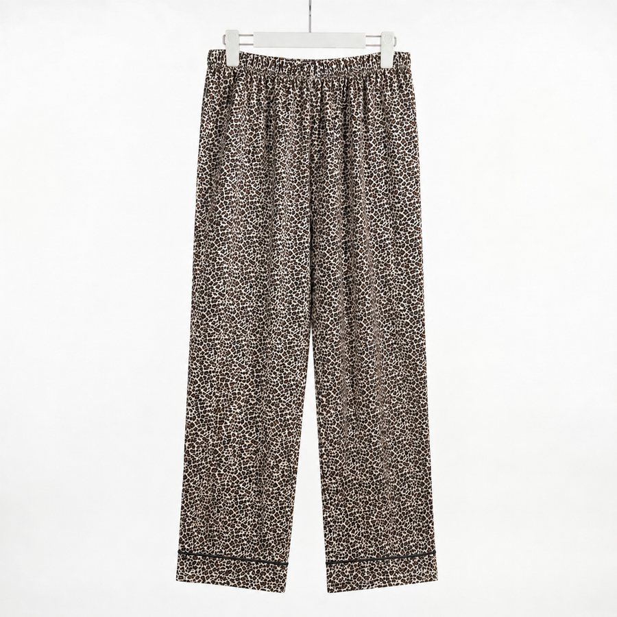 Pyjama Tress Femme Léopard Marron – Importé d’Espagne 🇪🇸