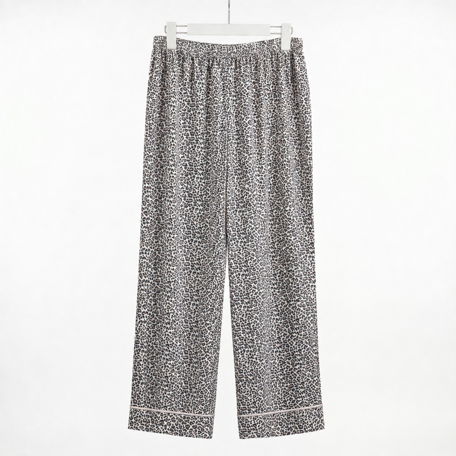 Pyjama Tress Femme Léopard Noir & Rose – Importé d’Espagne 🇪🇸