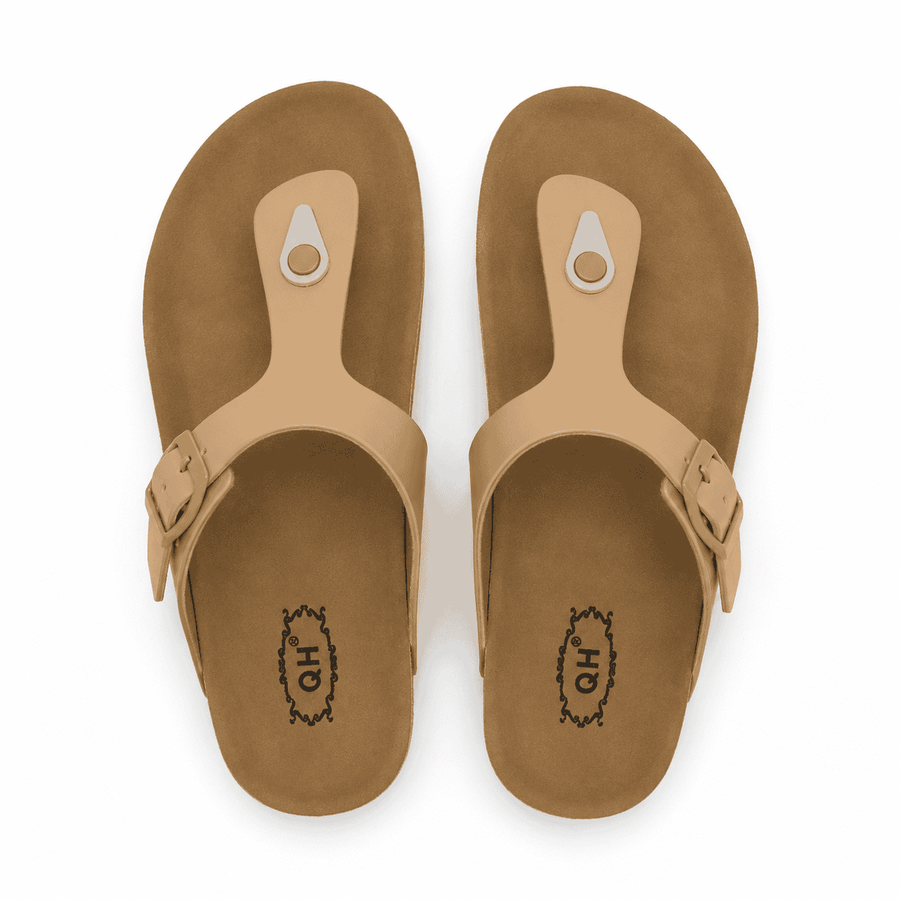 Sandales Femme HQ Confort – Importées d’Espagne 🇪🇸 - Camel