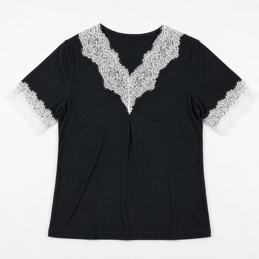Pyjama Bombas Femme Noir Dentelle – Importé d'Espagne 🇪🇸