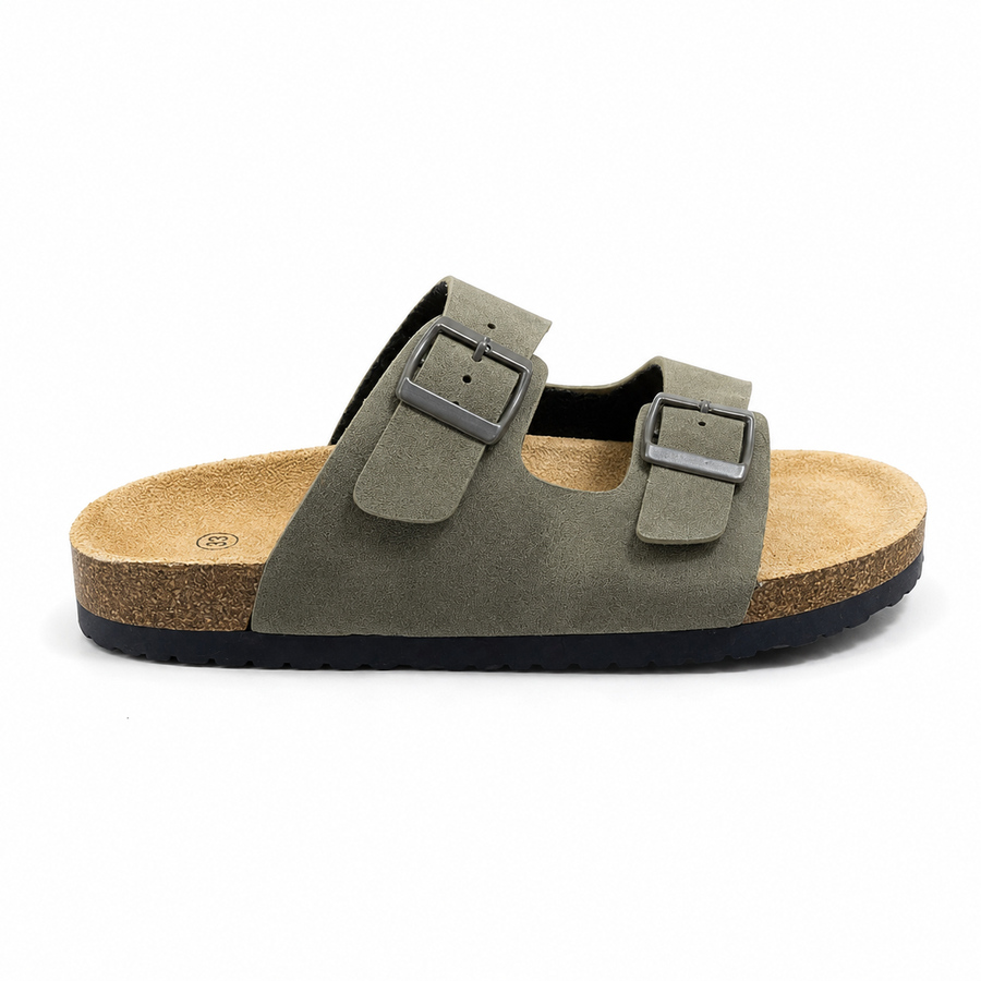 Sandales Enfant – Kaki – Importées d’Espagne 🇪🇸