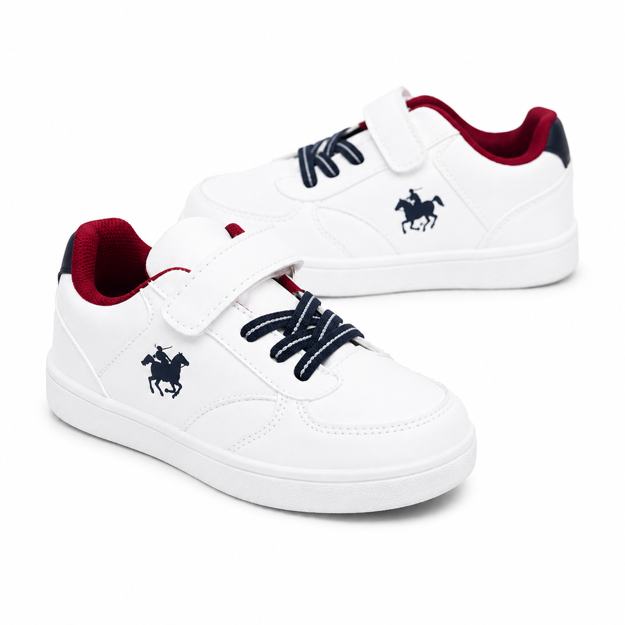 Baskets Garçon Scratch – Sport – Importées d’Espagne 🇪🇸 – Blanc & Marine
