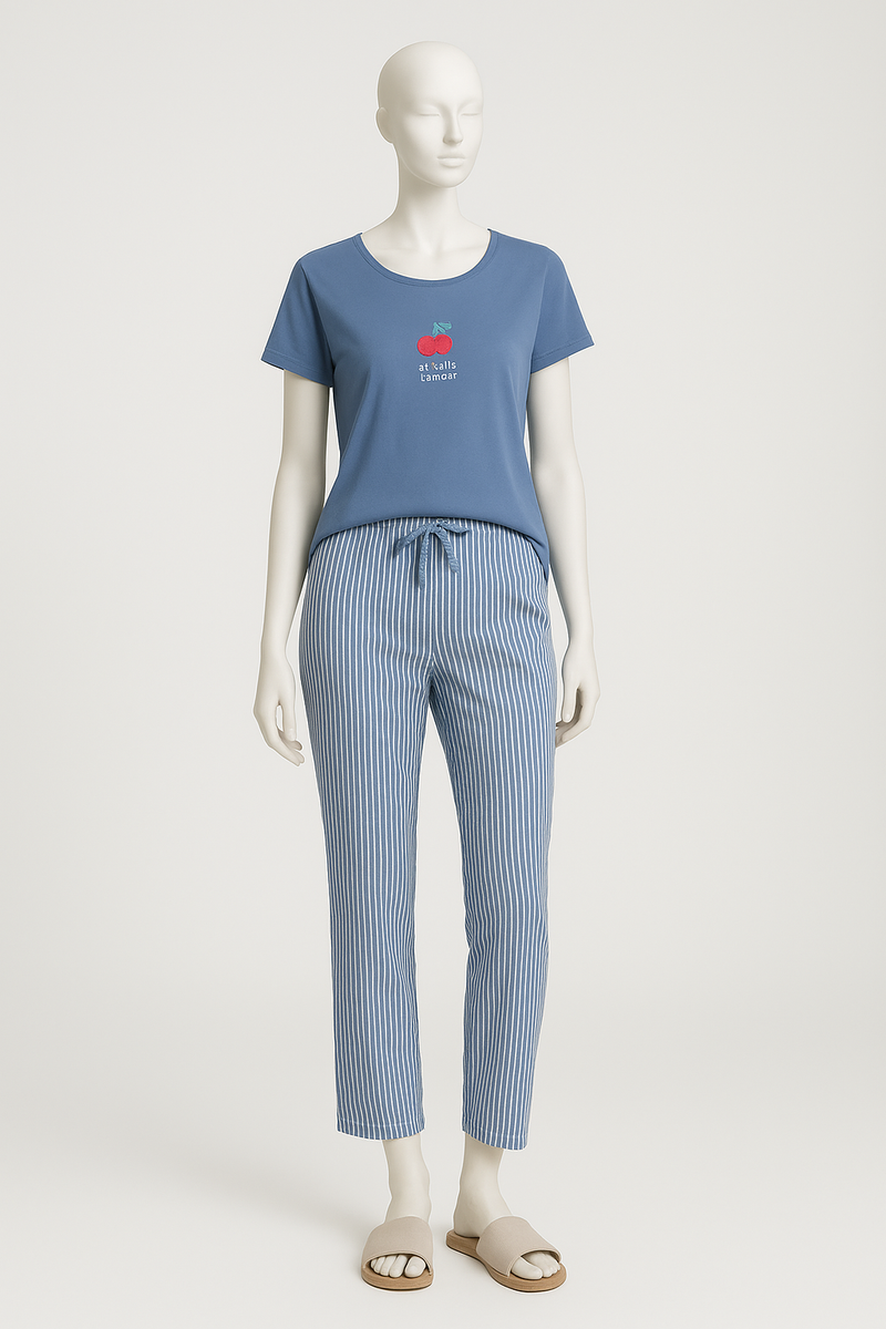 Pyjama deux pièces en coton stretch – 3U Intimo