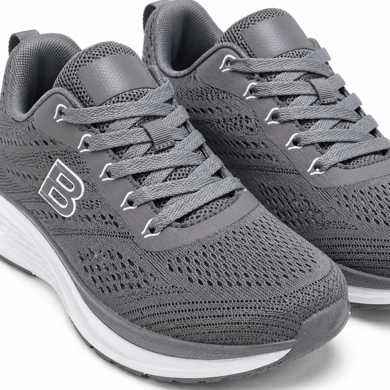 Sneakers Homme Grises Respirantes “Double Memory” – Importées d’Espagne 🇪🇸