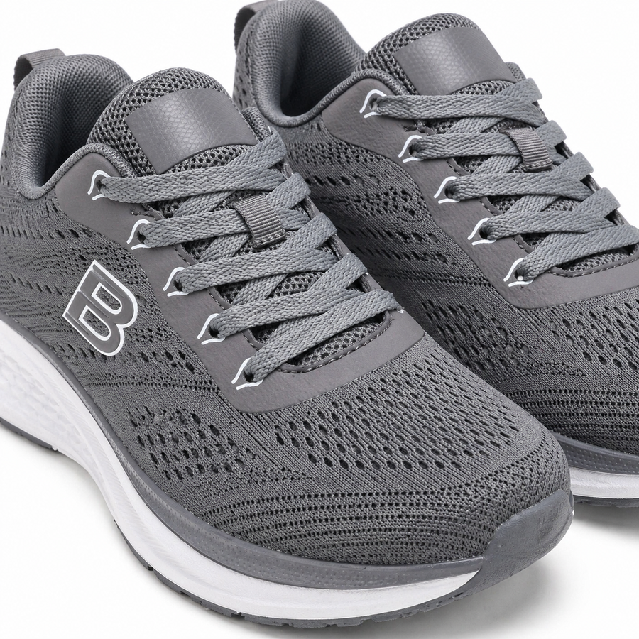 Sneakers Homme Grises Respirantes “Double Memory” – Importées d’Espagne 🇪🇸