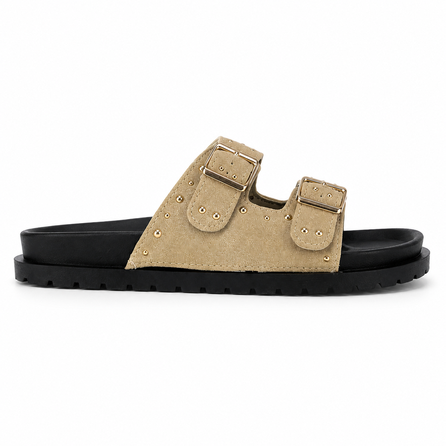 Claquettes Filles Beige 