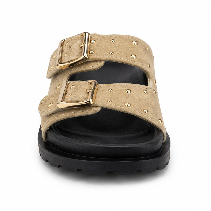 Claquettes Filles Beige 