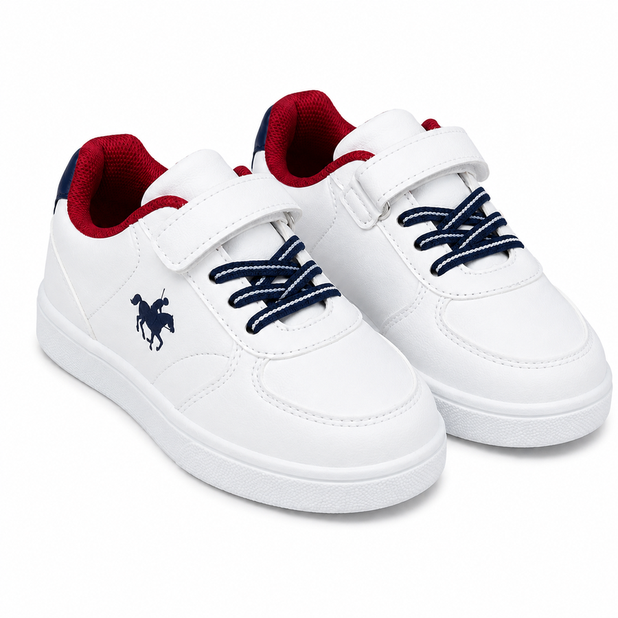Baskets Garçon Scratch – Sport – Importées d’Espagne 🇪🇸 – Blanc & Marine