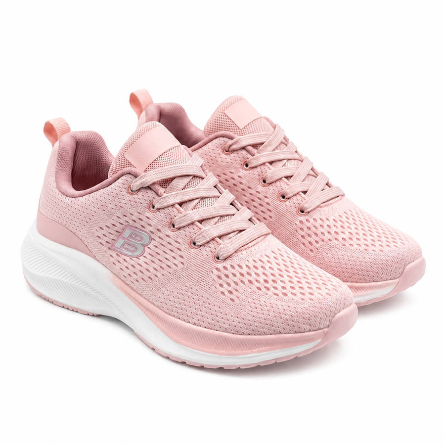 Sneakers Femme Respirantes “Double Memory” – Importées d’Espagne  🇪🇸 – Rose