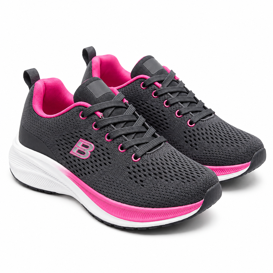 Sneakers Femme Respirantes “Double Memory” – Importées d’Espagne  🇪🇸 – Gris