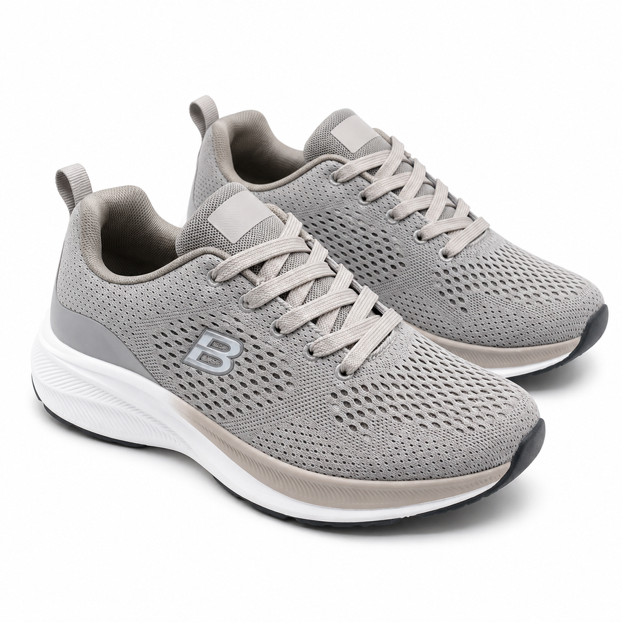 Sneakers Femme Respirantes “Double Memory” – Importées d’Espagne  🇪🇸 – Gris