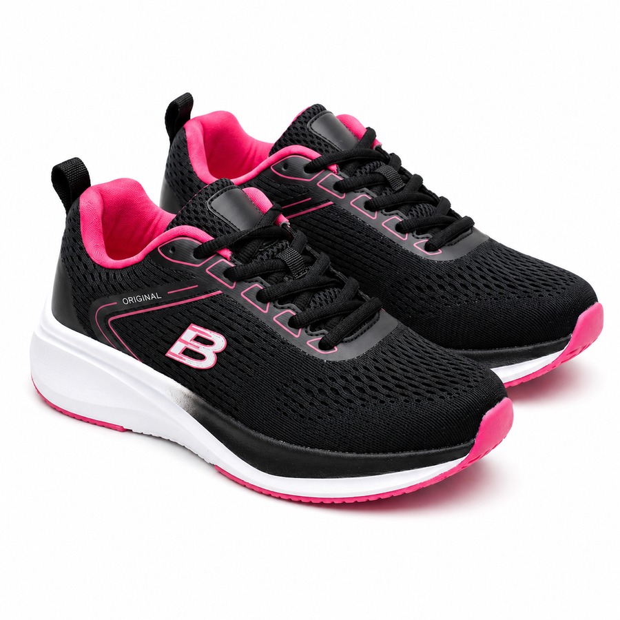 Sneakers Femme Wide Fit “Double Memory” – Importées d’Espagne 🇪🇸 – Noir