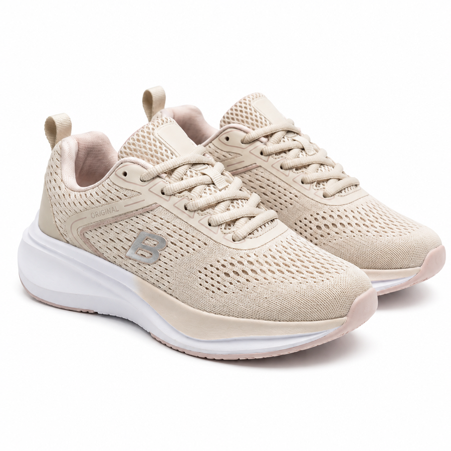 Sneakers Femme Wide Fit “Double Memory” – Importées d’Espagne 🇪🇸 – Beige