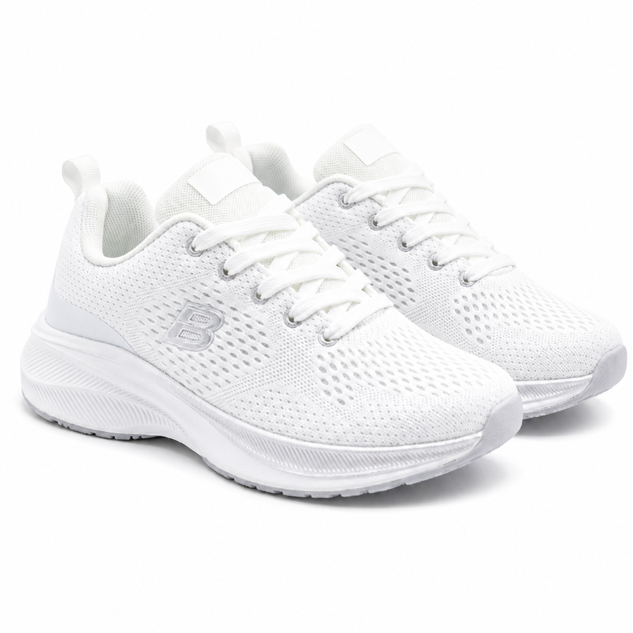 Sneakers Femme Respirantes “Double Memory” – Importées d’Espagne  🇪🇸 – Blanc