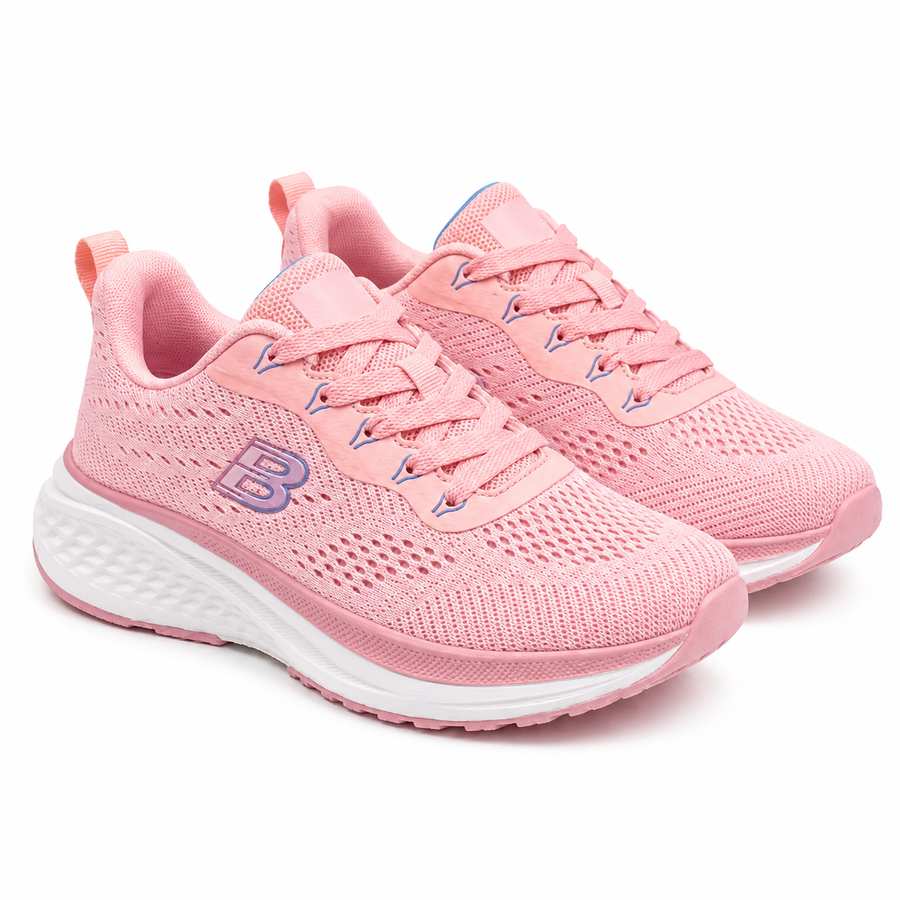 Sneakers Femme Rose doux Respirantes “Double Memory” – Importées d’Espagne 🇪🇸