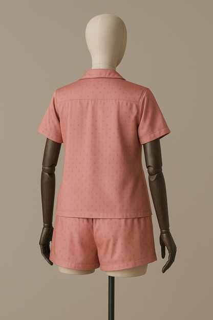 Pyjama Satin Femme - Ensemble Deux Pièces Élégant (PG257301)