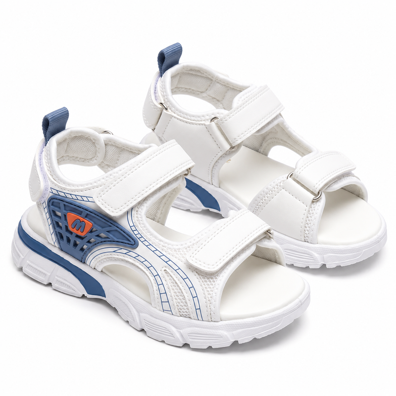 Sandales Garçon Sport Chic blanches – Importées d’Espagne 🇪🇸