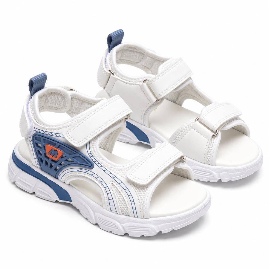 Sandales Garçon Sport Chic blanches – Importées d’Espagne 🇪🇸