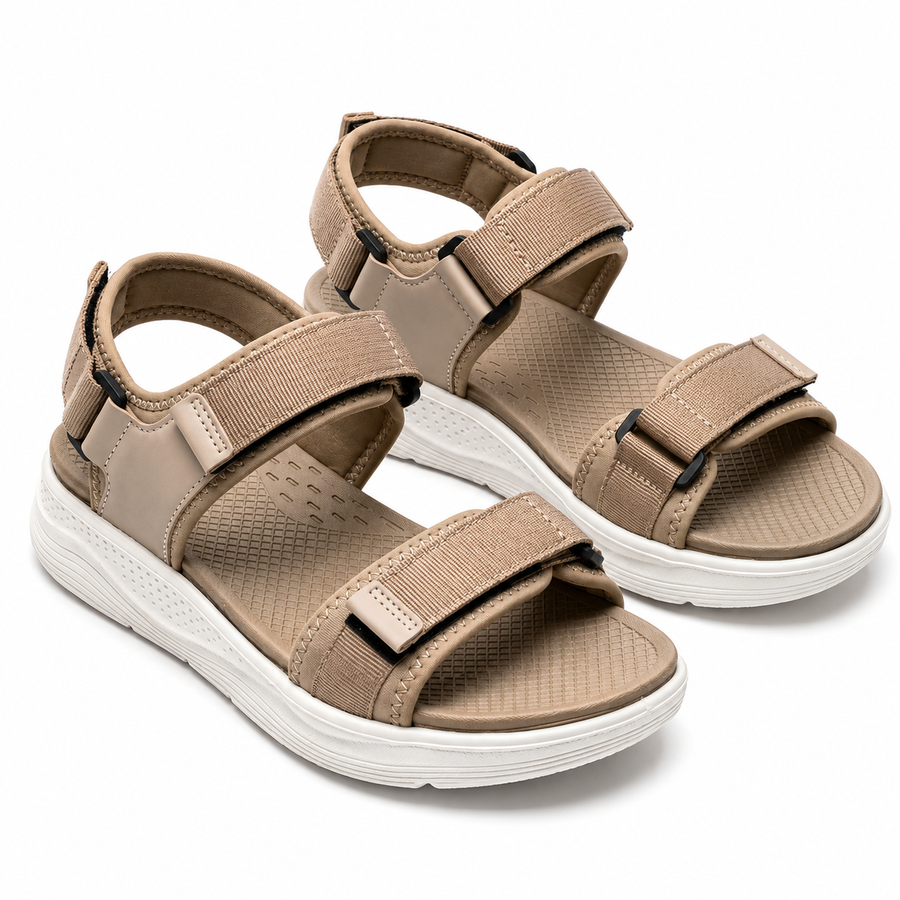 Sandales Sport Beige Doubles Brides – Importées d’Espagne 🇪🇸