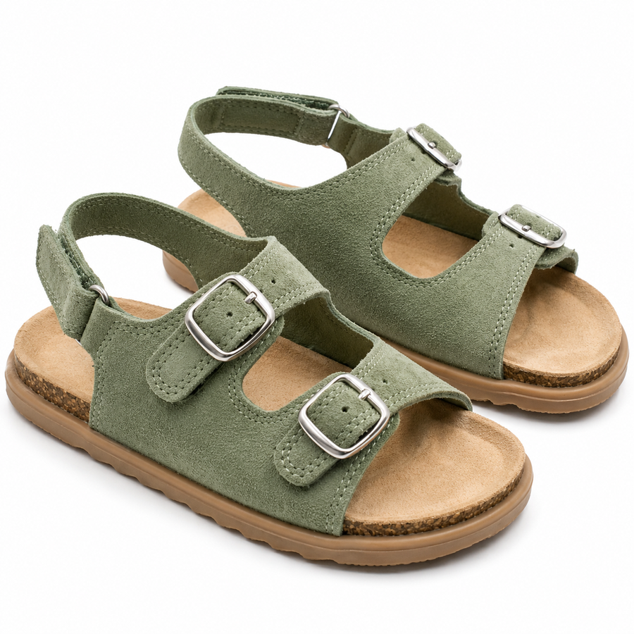 Sandales Enfant Boucles & Scratch – Importées d'Espagne 🇪🇸 – Vert