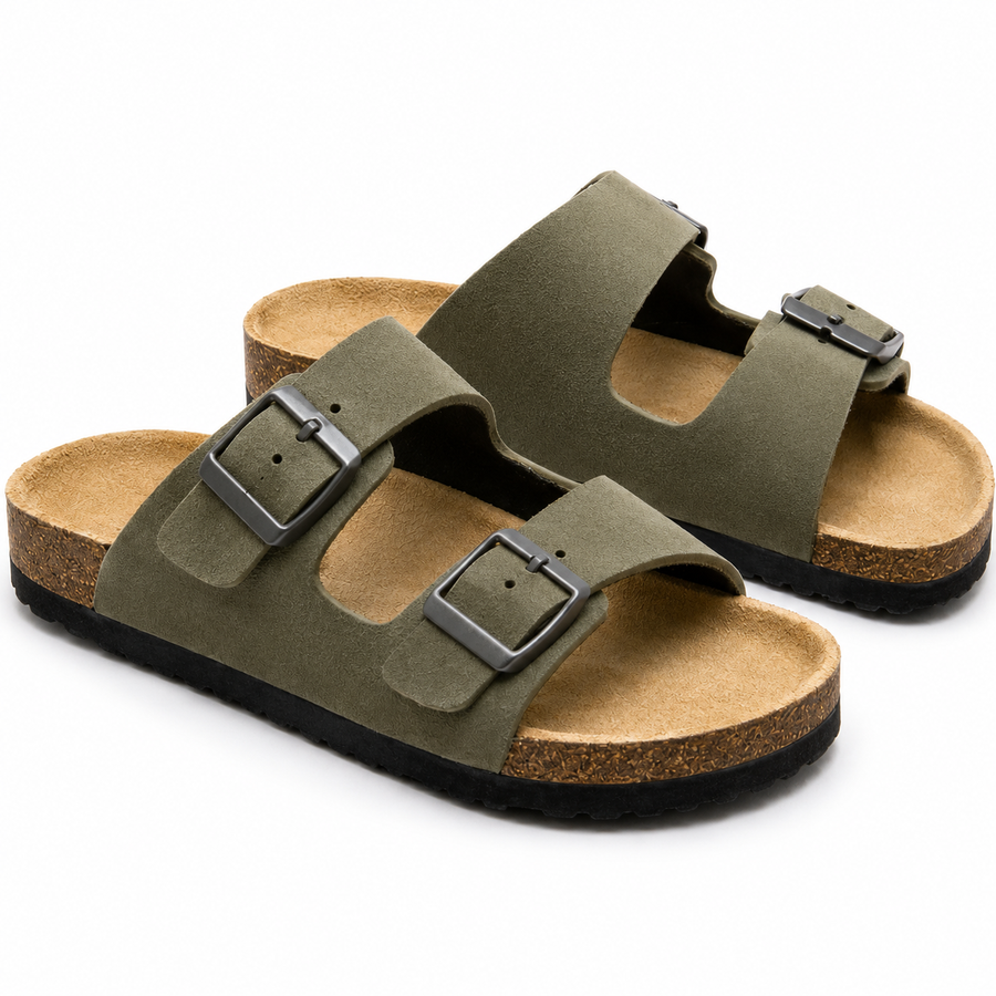 Sandales Enfant – Kaki – Importées d’Espagne 🇪🇸