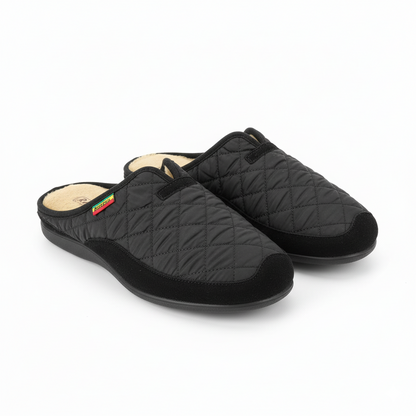 Chaussons noirs pour homme Bombas, design élégant avec doublure chaude, idéals pour la maison