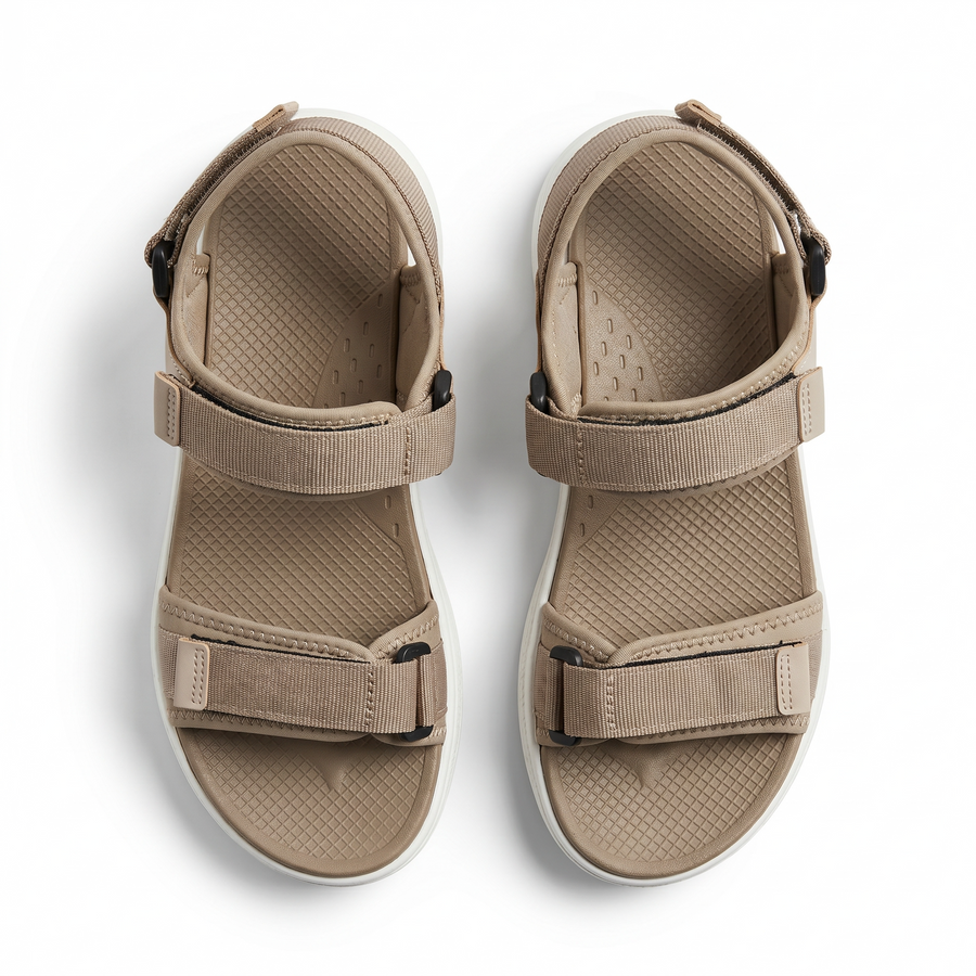 Sandales Sport Beige Doubles Brides – Importées d’Espagne 🇪🇸