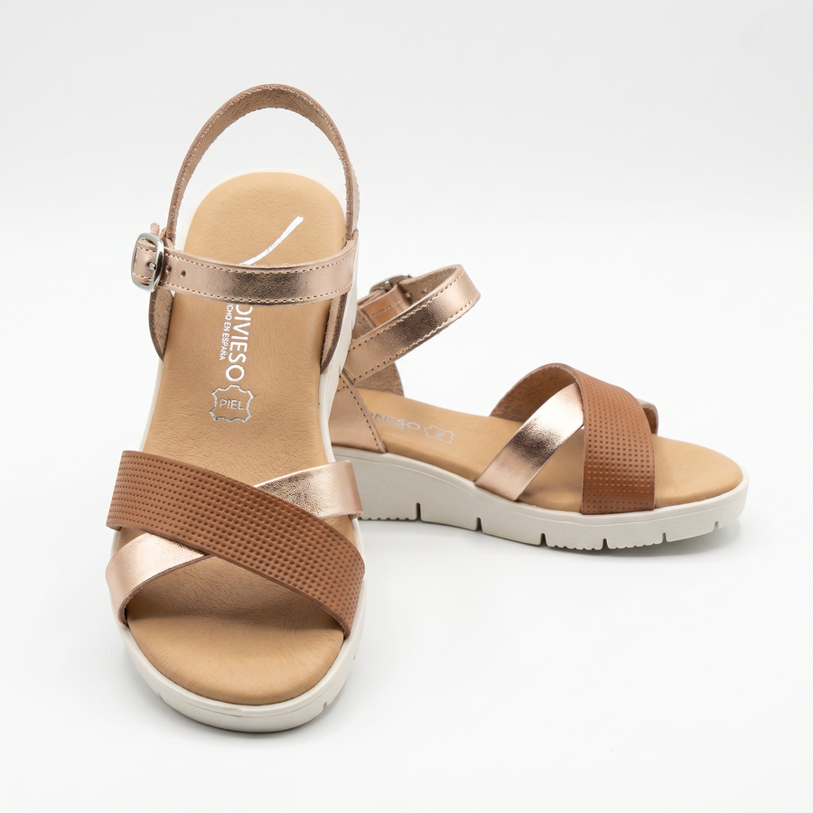 Sandales Femme VALDIVIESO – Fabriquées en Espagne 🇪🇸 – Gold