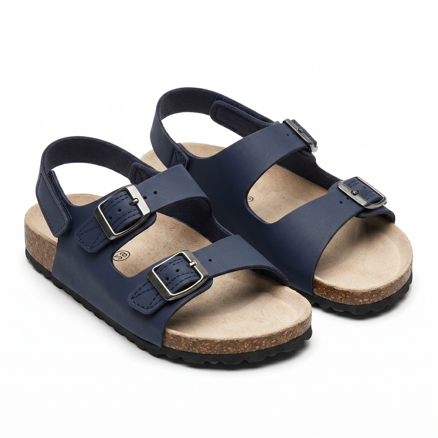 Sandales Enfant Bleu Marine Boucles & Scratch – Importées d’Espagne 🇪🇸