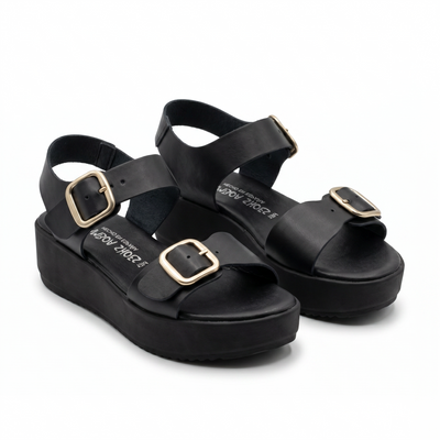 Sandale Femme GAMBOA SHOES – Noir – Fabriquées en Espagne 🇪🇸