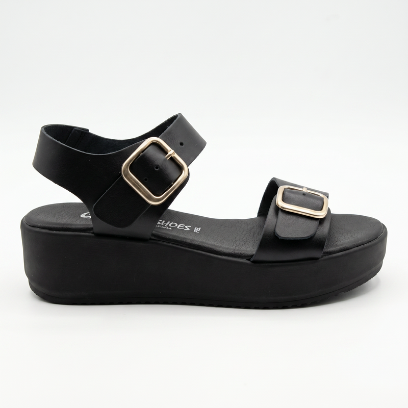 Sandale Femme GAMBOA SHOES – Noir – Fabriquées en Espagne 🇪🇸