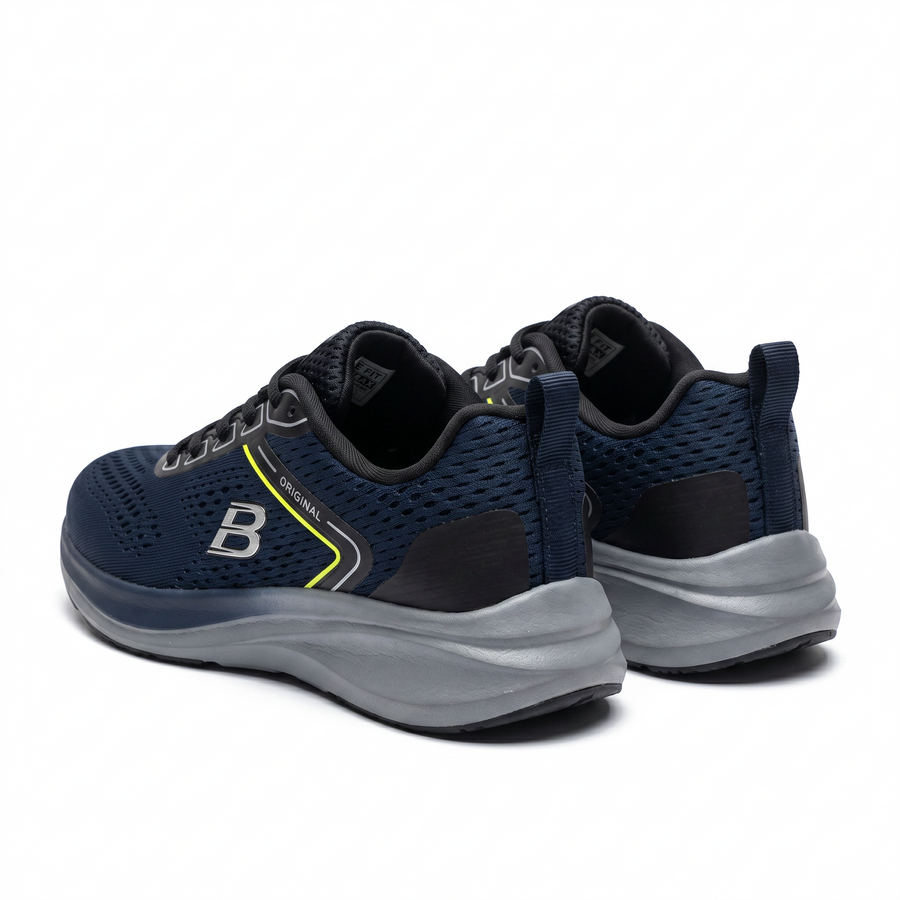 Sneakers Homme Sport – Double Memory Wide Fit – Importées d’Espagne 🇪🇸 – Bleu Marine