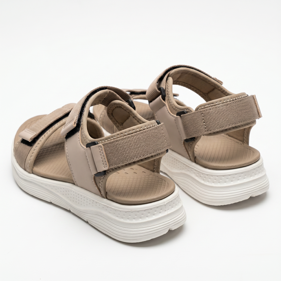 Sandales Sport Beige Doubles Brides – Importées d’Espagne 🇪🇸