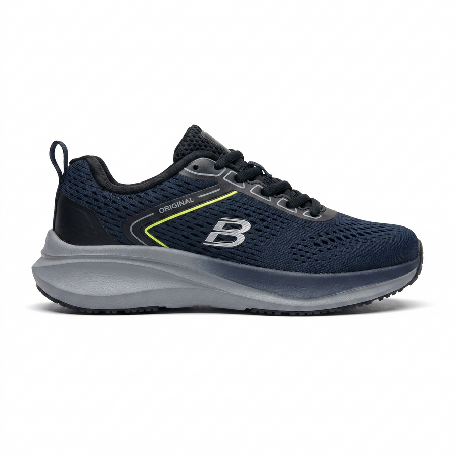 Sneakers Homme Sport – Double Memory Wide Fit – Importées d’Espagne 🇪🇸 – Bleu Marine