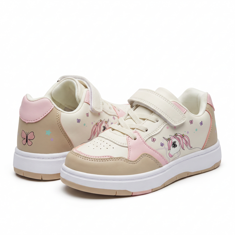 Baskets Fille – Licorne – Importées d’Espagne 🇪🇸 – Beige