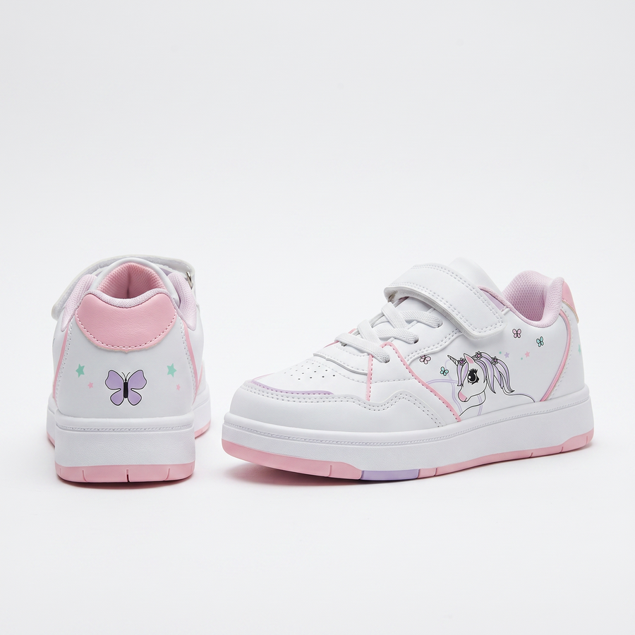 Baskets Fille – Licorne – Importées d’Espagne 🇪🇸 – Blanc