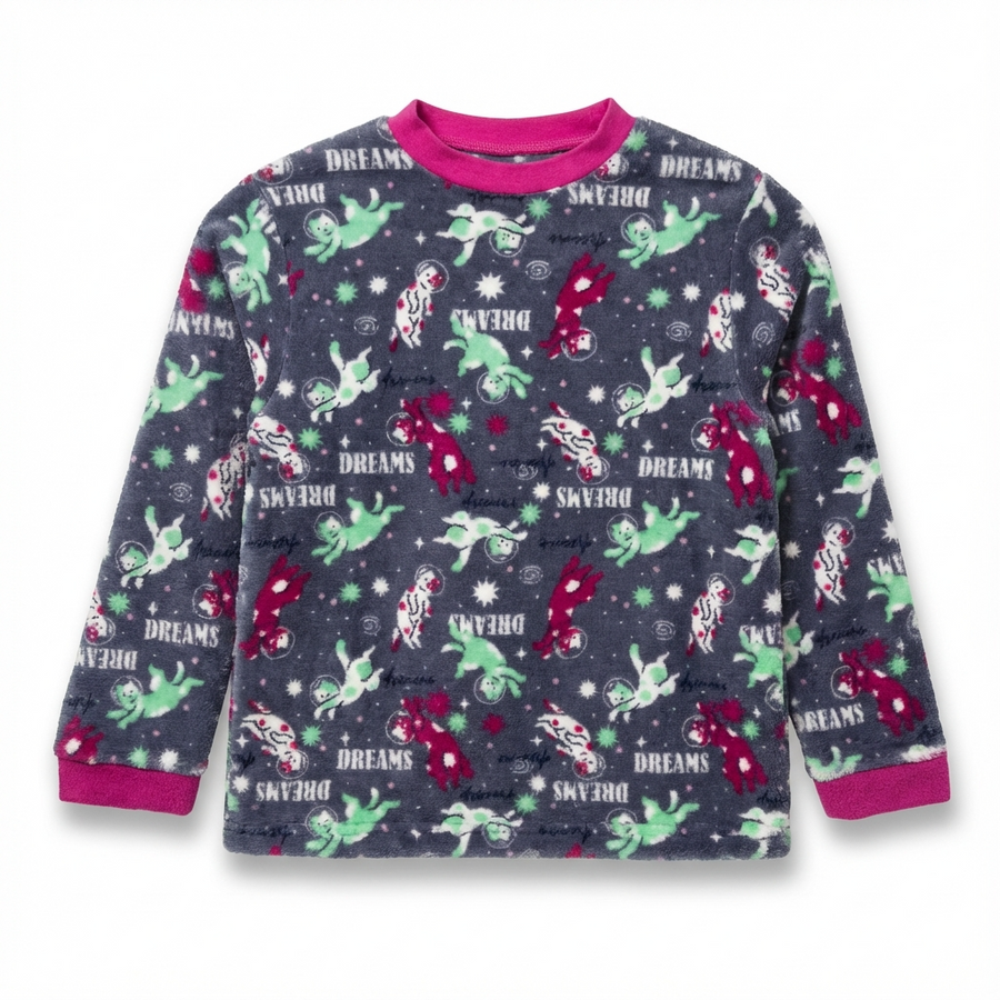 Pyjama Fille polaire « DREAMS » – Fabriqué en Espagne 🇪🇸