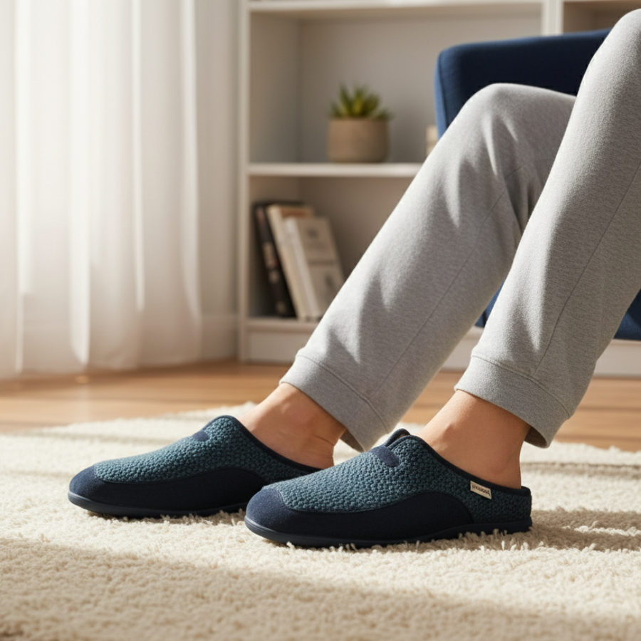 Chaussons Homme Hiver Bleu Marine – Importé d’Espagne | PN247582