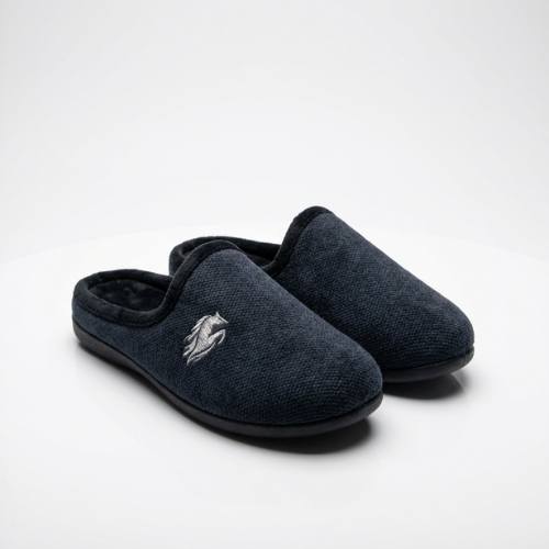 Pantoufles Garçon d’Hiver Gris Anthracite – Made in Spain 🇪🇸