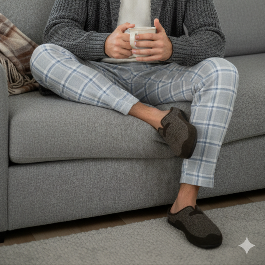 Chaussons Homme Hiver Marron Foncé – Importé d’Espagne | PN247582