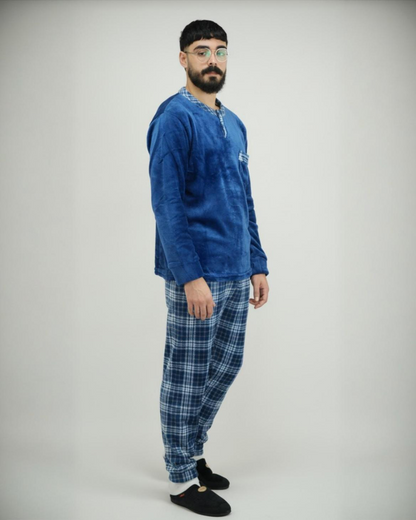 Pyjama Homme Hiver Importé d’Espagne – Confort & Élégance - (KF 46)