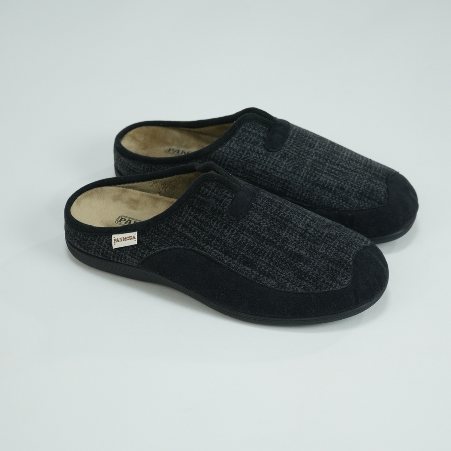 Chaussons Homme Hiver Noir Texturé – Importé d’Espagne | PN247581
