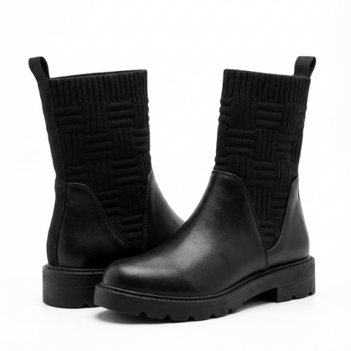 Bottines Noires Fille Stretch – Confort & Style | Importées d’Espagne 🇪🇸