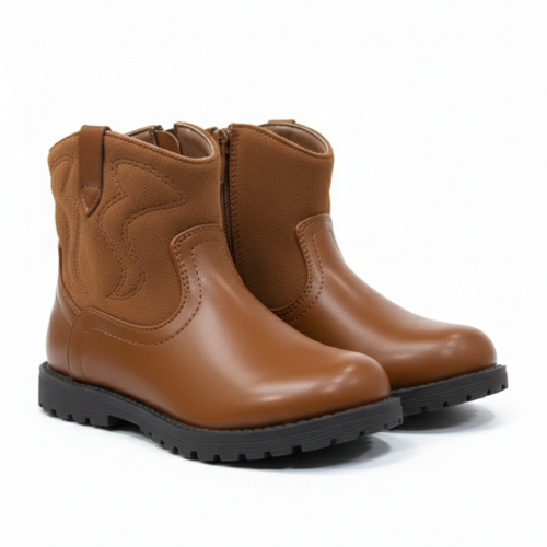 Bottines Fille Camel – Style Western – Importées d'Espagne 🇪🇸