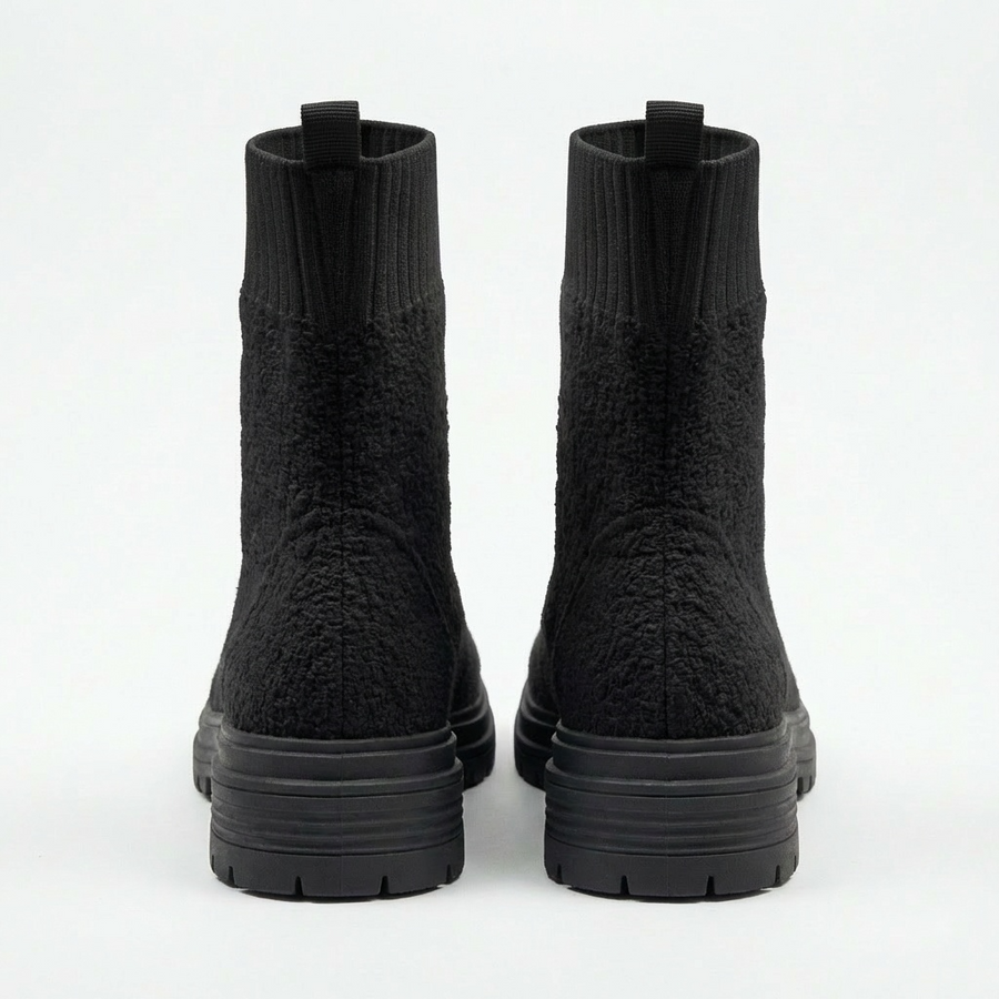 Bottines Femme Noires Style Chaussette – Importées d’Espagne 🇪🇸
