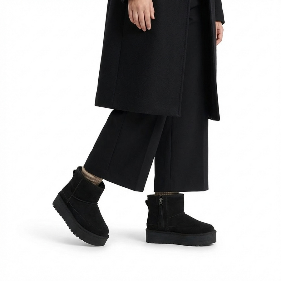 Bottines Fille Noir Fourrées – Importées d’Espagne 🇪🇸